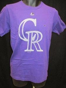 New Colorado Rockies Mens Size S Small Purple Majestic Shirt - Picture 1 of 4