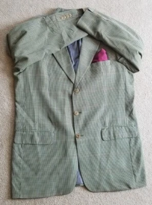 Miller Brothers Ltd. For David Perdue Houndstooth check  Super 110'S Italy Made  - Image 1 of 4