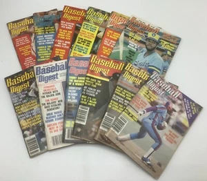 Baseball Digest Magazine-1981 -Complete 12 issue Lot-NO POSTMARK - Picture 1 of 5