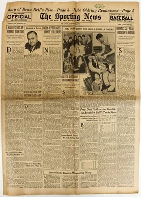 1936 SPORTING NEWS BASEBALL MAGAZINE ORIGINAL 10 29 1936 - Image 1 of 3