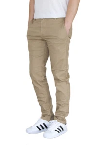 MEN'S STRETCH TWILL CHINO PANTS *** 9 COLORS **** - Picture 1 of 19