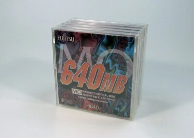 5x Unopened Fujitsu 3.5inch 640MB Rewritable MO Disk / unformatting - Image 1 of 3