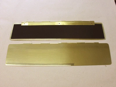 Innenklappe 280 x 80 mm Briefeinwurf Briefklappe Zugluftstoppe MESSING NEU klein - Bild 1 von 3