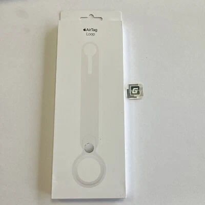 Apple Genuine Leather AirTag Loop Saddle White Genuine OEM New Sealed - Image 1 of 3