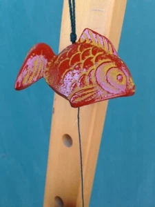 Furin Wind Chime Bell Nanbu Cast Iron Kingyo Handcraft Gold fish Made in Japan - Picture 1 of 2