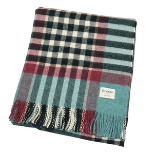 Bronte By Moon Chesil Frangiato Verde Verde 100% Lana Nuova Lusso Getto Morbido - Foto 1 di 5