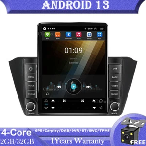 9.7"Android 13 Car Stereo Radio GPS SAT Navi DAB Carplay For Skoda Fabia 2015-19 - Picture 1 of 12