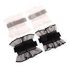 1Pair One-line Bow Sleeves Nail Art Lace Fake Pleated Cuff Manicure Props F❤J