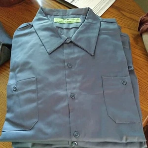 Gray Official Workwear Work Shirts 6 xl Wrinkle Resistant Official Workwear F - Picture 1 of 6