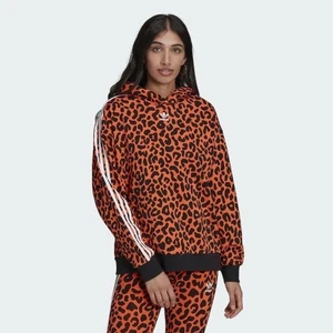 Adidas x Rich Mnisi Hoodie Damen orange Leopardenmuster (HC4476) UK-Größe 4 6 8 - Bild 1 von 6