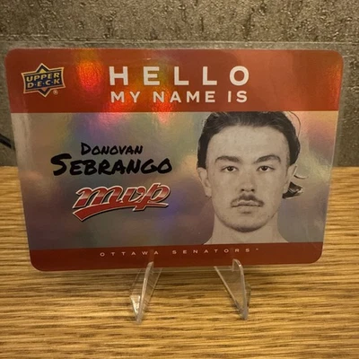 Upper Deck 2025-26 MVP NHL Hockey No. HNI-9 Donovan Sebrango Hello My Name Is - Image 1 of 2