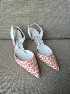 Manolo Blahnik tacco anguria taglia 37,5 - Foto 1 di 8
