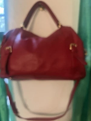 Leather Women's Hand Bag In Beautiful bold red. - Image 1 of 4