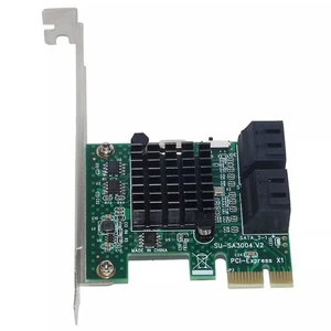 1X PCI Express SATA3.0 4 Port Extender PCI-E X1/X4/X8/X16 Converter Card Adapter - Picture 1 of 9