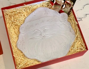 Vietri Belleeza Holiday Santa Claus Plate NIB Discontinued - Picture 1 of 4