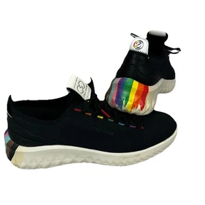 Cole Haan Grand 360 Zerogrand Shoes Mens 9.5 Black Rainbow Pride Sneakers C36558 - Picture 1 of 14