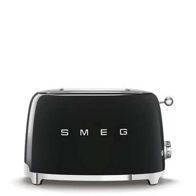 SMEG 50's Retro Style 2 Slice Toaster - Black (TSF01BLUK) - Image 1 of 3