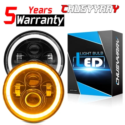 Faros LED redondos de haz alto/bajo para camiones de volteo Mack Granite CV713 2 piezas 7 pulgadas Foto 1 de 4