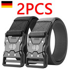 2PCS Taktischer Gürtel Armee Militär Hosengürtel Schnalle Schnellverschluss Neu