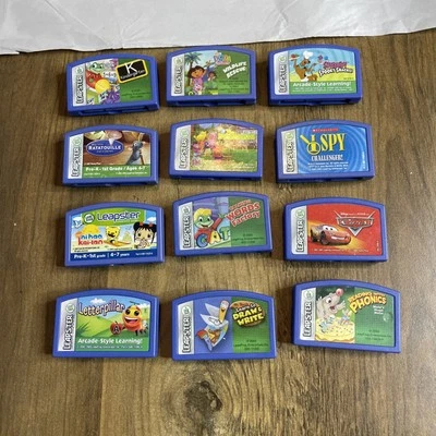 LeapFrog Leapster LeapPad Learning Game Cartridge Lot of 12 Games Dora Cars Ispy - Image 1 of 4