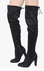 Wild Diva Amaya-01 Sz US 7 Women's Over The Knee Boots Black - Picture 1 of 4