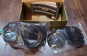 Military Goggles, Sun, Wind, & Dust 8465-01-328-8268 In Box with Ballistic Lens. - Picture 1 of 3