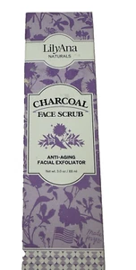 LilyAna Naturals Charcoal Face Exfoliant - 3oz New with Box - Picture 1 of 4
