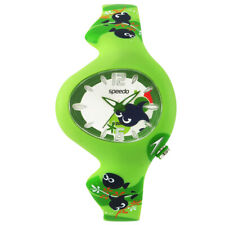 Speedo SD55149 Unisex Silver Dial Green Rubber Strap Kid's Watch