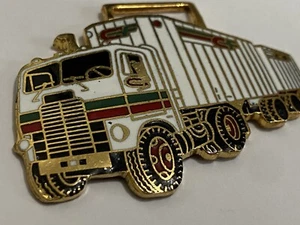 vtg 1970’s enamel CF transport semi truck and trailer key fob  key chain - Picture 1 of 5