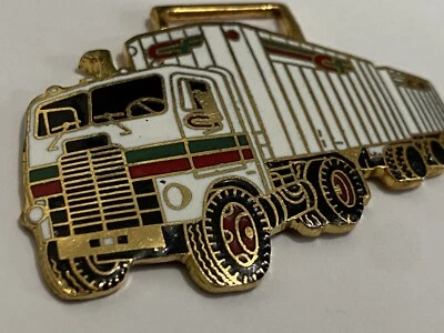 vtg 1970’s enamel CF transport semi truck and trailer key fob  key chain - Image 1 of 4
