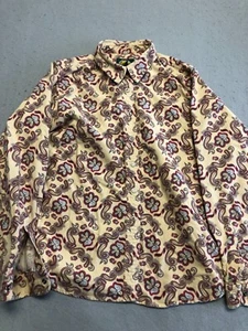 Cabela's Snap Up Shirt Womens Extra Large Paisley Soft Cotton Flannel - Picture 1 of 5