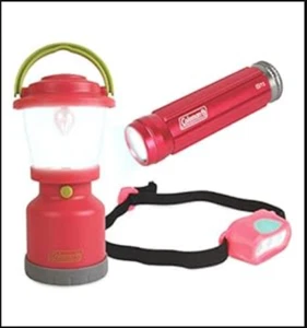 Coleman Kids Adventure Light Set for Kids Pink LED Lantern, Headlamp, Flashlight - Picture 1 of 1