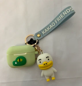 NEW Kaoko Friends Tube (Duck) Soft Silicone Case w/ Keychain for Airpods, Green - Zdjęcie 1 z 1