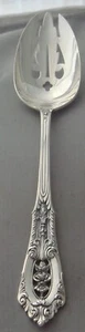 Wallace Rose Point Sterling Silver Pierced Table Serving Spoon - Picture 1 of 1