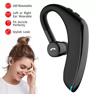 Stereo Wireless Earpiece Bluetooth Headset Noise Cancellation for Cell Phones - Picture 1 of 12