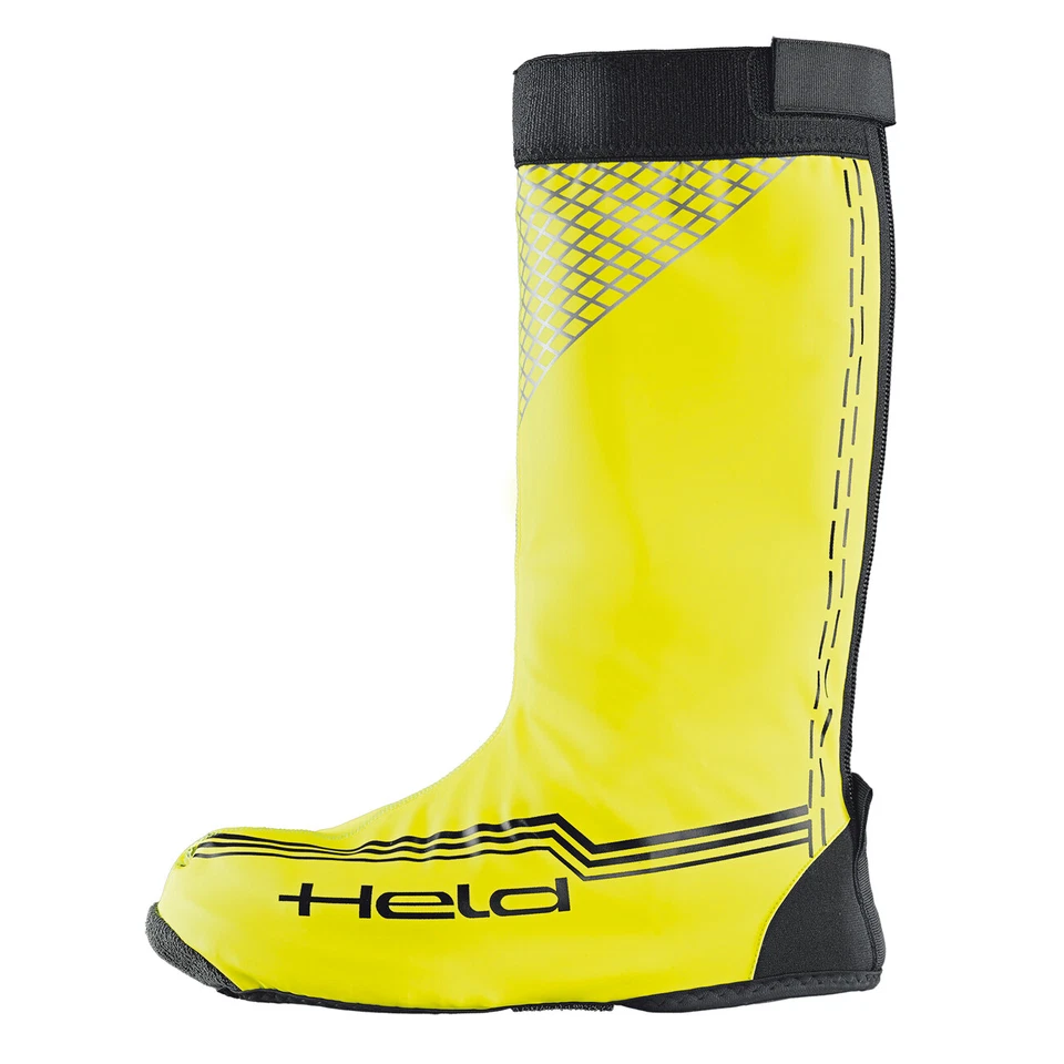 HELD BOOT SKIN LONG REGENSCHUH - SCHWARZ/NEONGELB - NEU - #008757-00-058-X - Bild 1 von 1