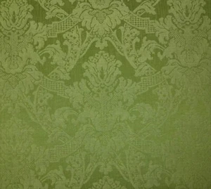 SCHUMACHER GROVE PARK DAMASK FERN GREEN MULTIUSE HIGH END FABRIC BY YARD 54"W - Picture 1 of 7