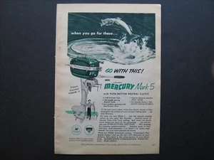 1953 Kiekhaefer Mercury Mark 5 outboard fishing boat motor--vintage '53 ad - Picture 1 of 1