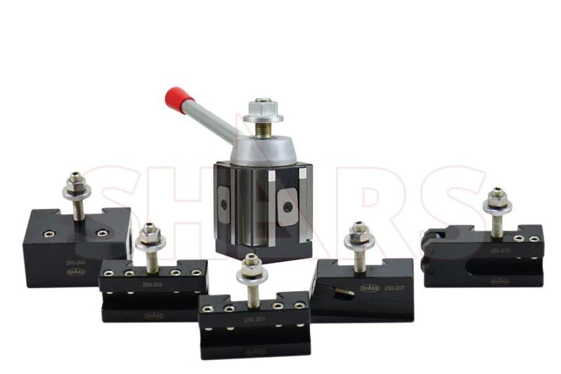 6-12" Lathe Quick Change Tool Post Set - Piston Type #830A-532, 6-Piece Kit | For Metalworking Lathes