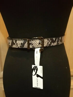 Cinto de cintura de couro sintético bege natural Nine West, 1 pol - $36 - Imagem 1 de 3