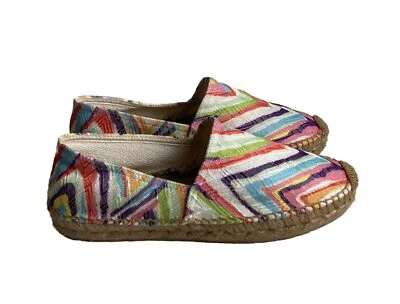 MISSONI Chevron Zigzags Rafia-Alpargatas Zapatos Talla 8.5 Multicolor (Precio de venta sugerido por el fabricante $490) Foto 1 de 4