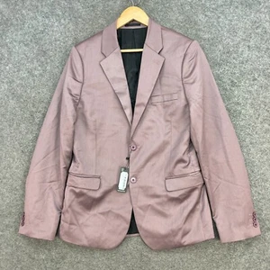 NEW boohoo Jacket Blazer Mens 38 Slim Small Mauve Party Event A8001 - Picture 1 of 10