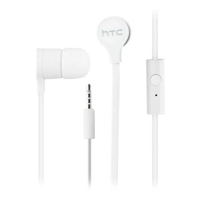 Original OEM HTC Hands Free Earbud Headset 3.5mm Tangle Free White RC-E295 - Image 1 of 2