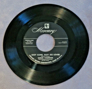 Sarah Vaughan " Easy Come Easy Go Lover / And This Is My Beloved " 7" 45RPM 1954 - Picture 1 of 3
