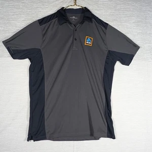 Vansport Polo Shirt Mens Medium Grey Aldi Employee Shirt Short Sleeve - Picture 1 of 6