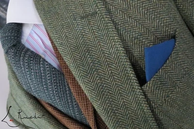 VTG J Press USA heavy herringbone tweed 2in3 roll wool sport coat 41-42 L - Image 1 of 4