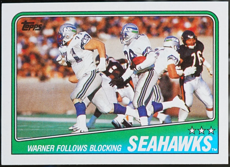 1988 Topps Football Seahawks Team Leaders - Curt Warner TL #130 EX - Image 1 of 1