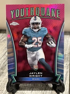 Jaylen Wright RC Youthquake Pink 2024 Topps Chrome Y-25 Miami Dolphins - Picture 1 of 2