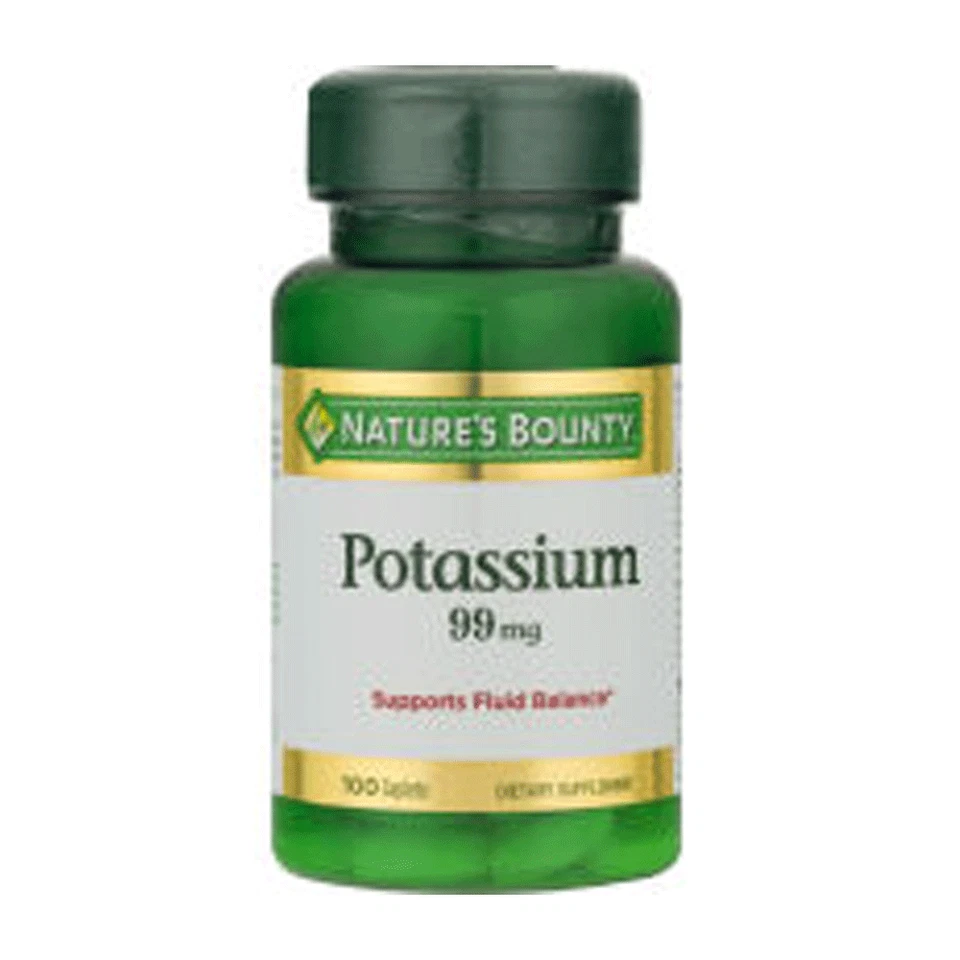 Nature's Bounty Potassium 99 mg, 100 Tablets - Supports Fluid Balance - Image 1 of 1