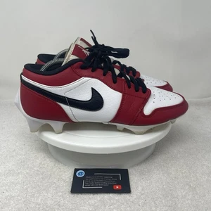 Nike Air Jordan 1 Low TD Football Cleats Chicago White Red FJ6245-106 Men’s 9 - Picture 1 of 6